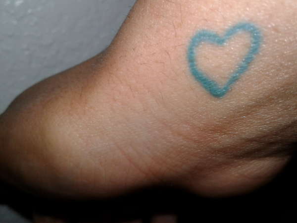 One heart tattoo