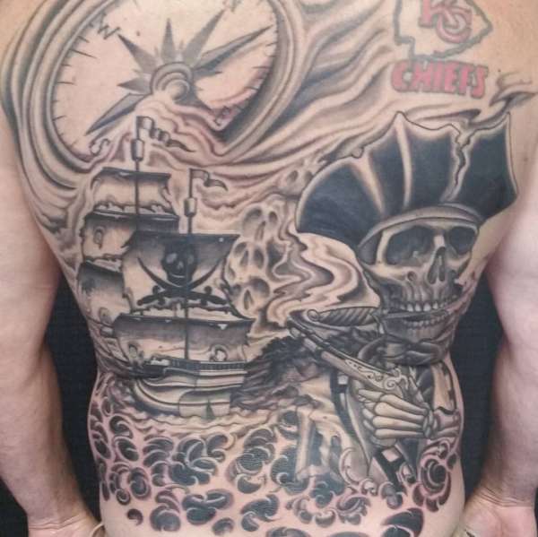 Pirate Back Piece tattoo