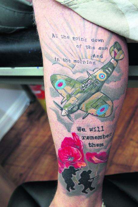 Remembrance Day theme tattoo