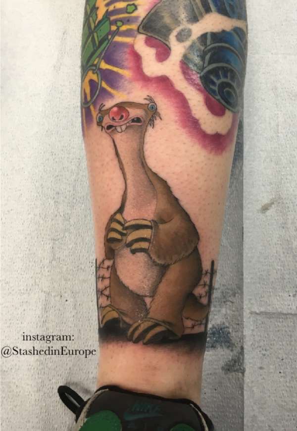 Sid from Ice Age tattoo