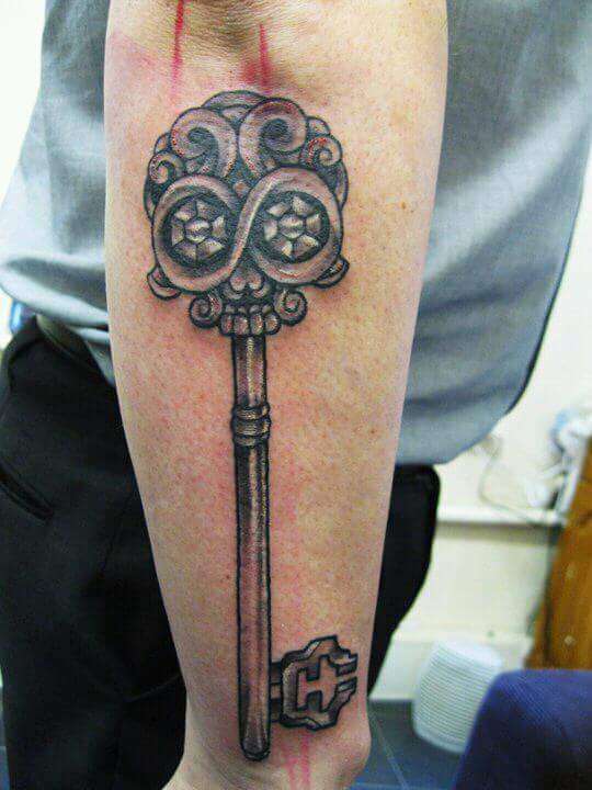 Skeleton key tattoo