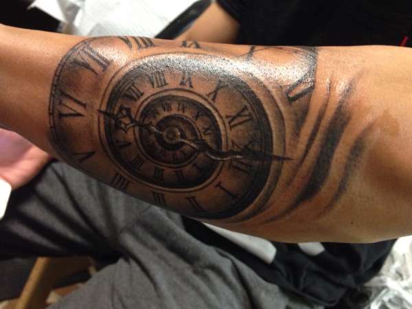 Spiral Clock tattoo