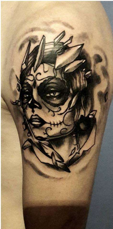 Sugar Skull Lady tattoo