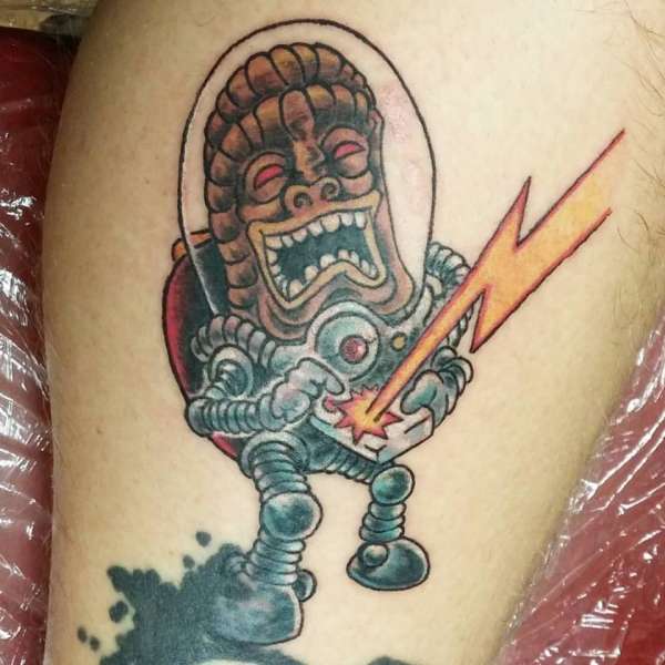 Tiki Robot tattoo