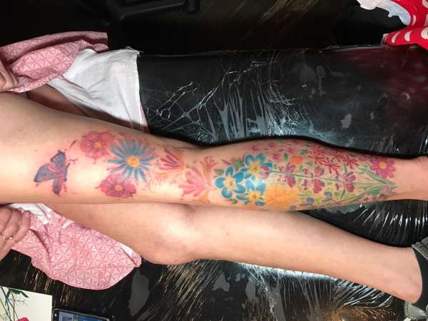 Water Color Wildflowers tattoo