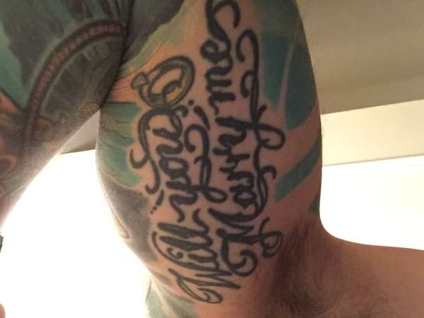 Will you marry me tattoo