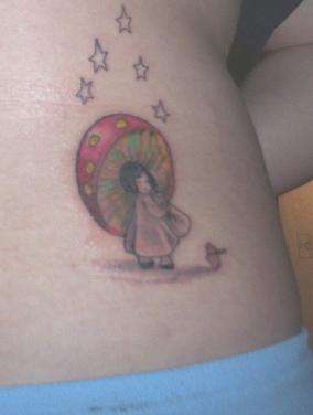 Looking Back tattoo