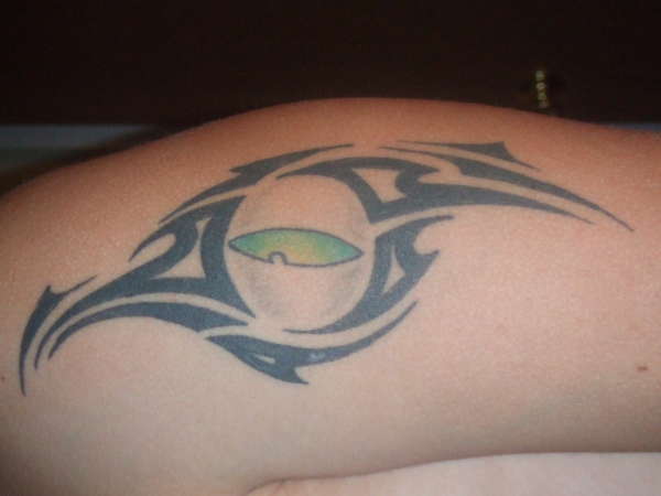 tribal eye tattoo