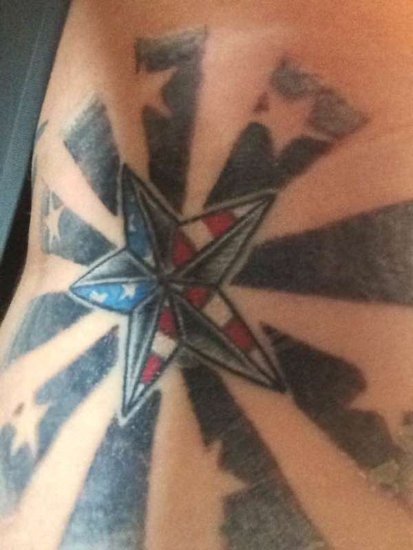 Patriotic Nautical Star tattoo