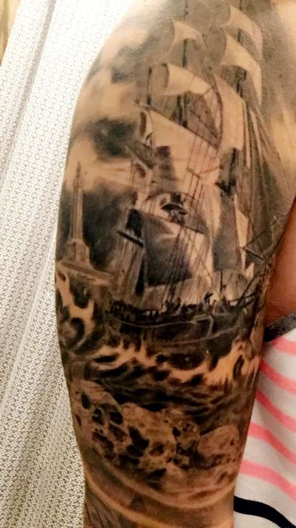 Ship Sailing tattoo