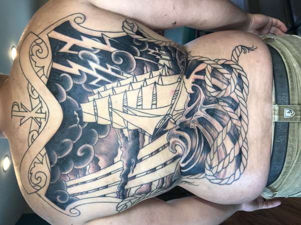 Ship in the storm tattoo