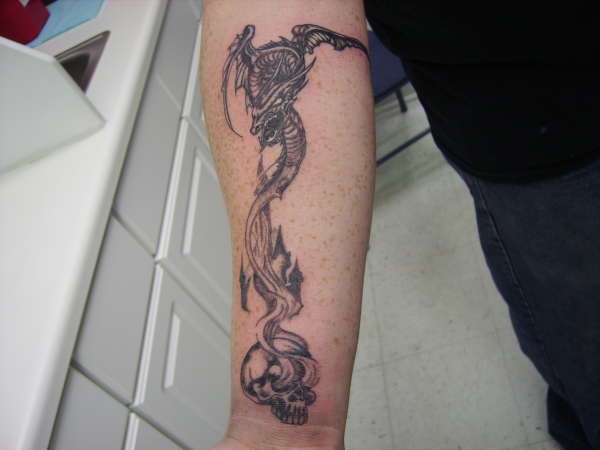 Black & Grey Dragon tattoo