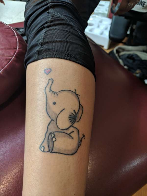 Baby elephant tattoo