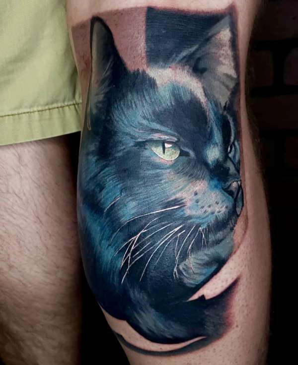Cat Tattoo Cover Up tattoo