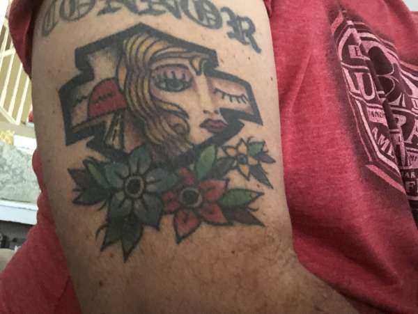 Harley Sunset tattoo