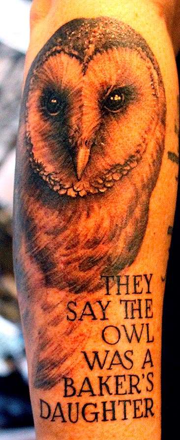 Ophelia owl tattoo tattoo
