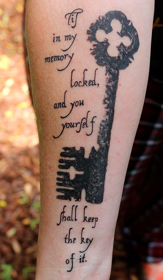 Ophelia quote from Shakespeare's "Hamlet, Prince of Denmark" tattoo