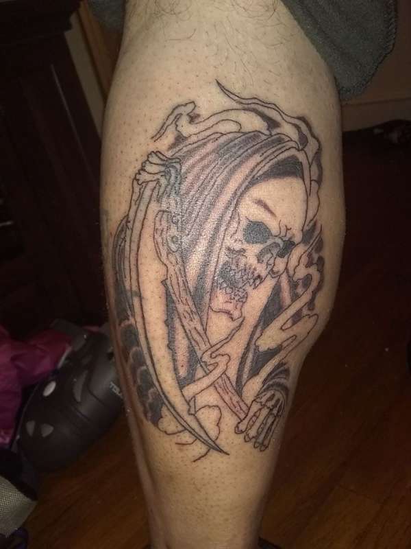 grim reaper 1st session tattoo