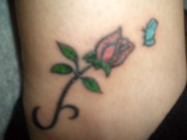 My Rose & Butterfly tattoo