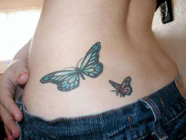 Two butterflies tattoo