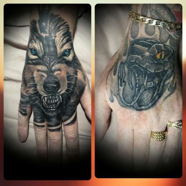 Animal hands tattoo