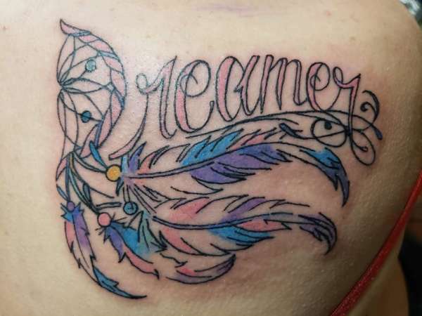Dreamer water color tattoo