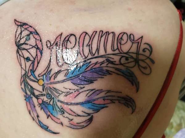 Dreamer water color tattoo