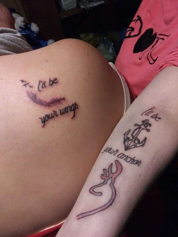 FRIENDSHIP TATTOOS AND BROWNING DEER FIX THAT SOMEONE ELSE DID tattoo