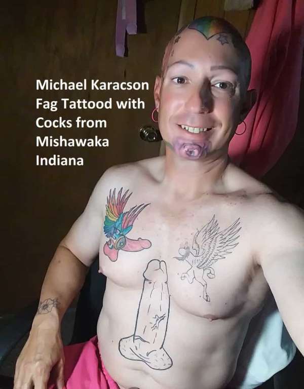 Michael Karacson tattoo of dicks penis tattoo