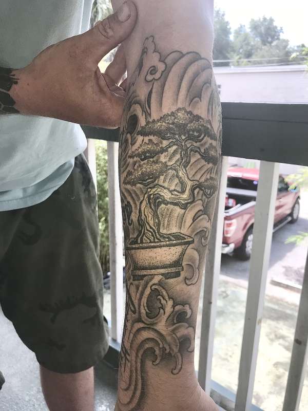 Old gnarly bonsai tree tattoo tattoo