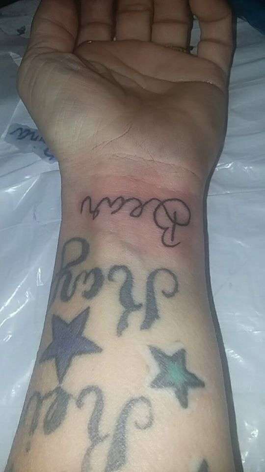 bear nick names mama bear has mama on other wrist by santa claus tattoo