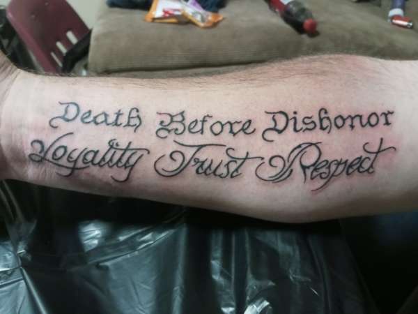 death before dishonor tattoo by santa clause!!!!!!! tattoo