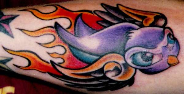 flying bird tattoo