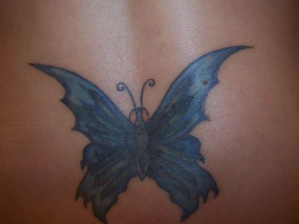 blue beauty tattoo