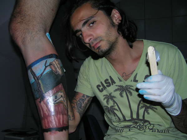 Salvador Dali tattoo