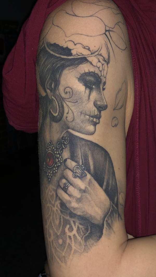 unfinished half sleeve tattoo