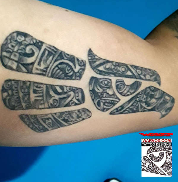 Aztec Eagle head Tattoo warvox tattoo