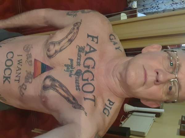 FAGGOT Exposed by his Tattoos tattoo
