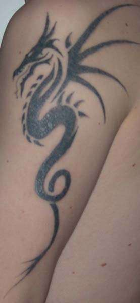 Tribal Dragon tattoo