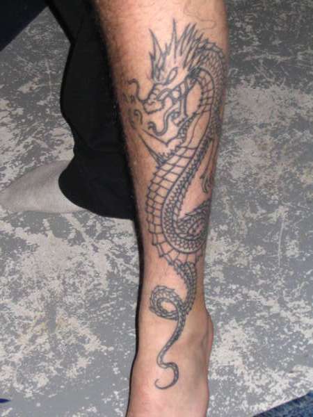 Freehand dragon tattoo
