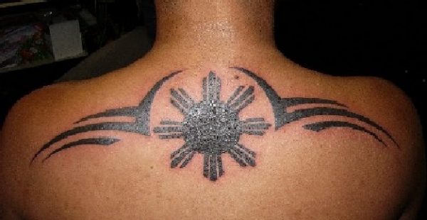 tribal filipino sun tattoo