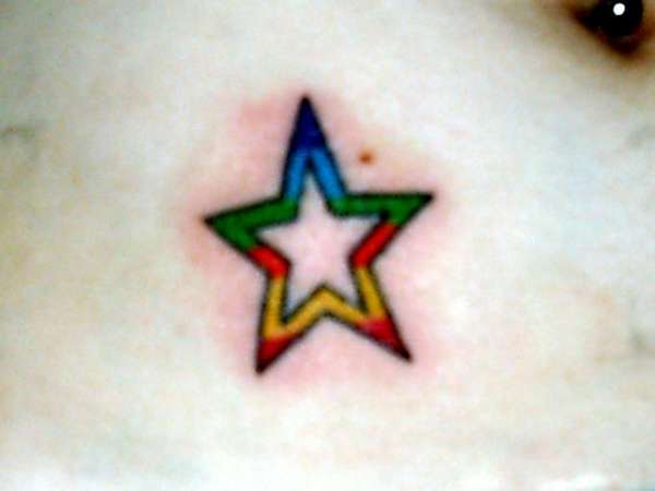 Rainbow Star tattoo