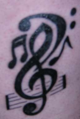 Music notation tat tattoo