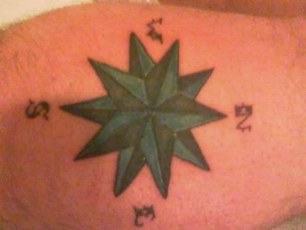 nautical star compass tattoo