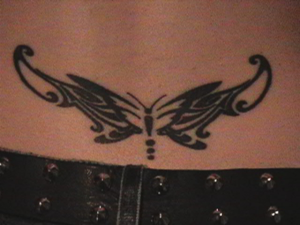 tribal butterfly tattoo