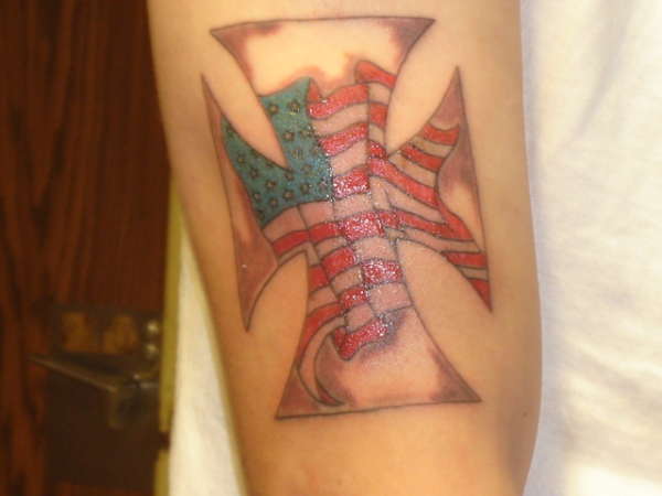 American Cross tattoo