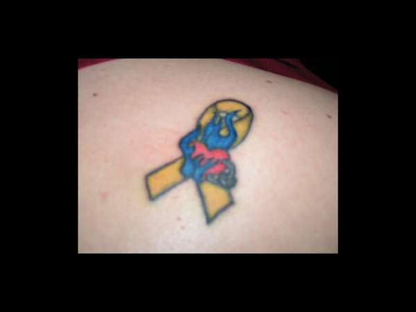 Childhood cancer/teenage years tattoo