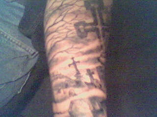 my dads graveyard tattoo