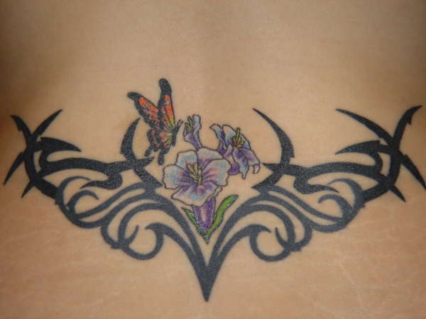 Flowers w/Tribal tattoo