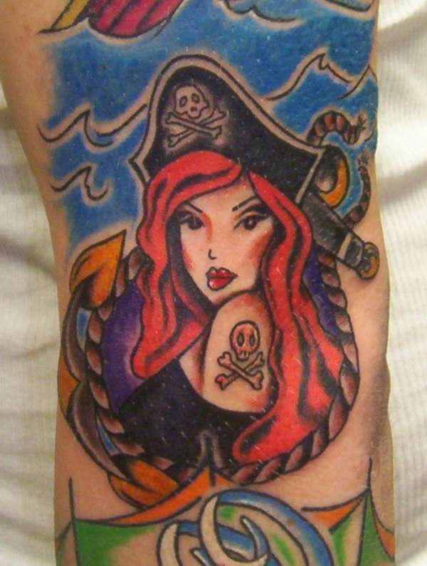pirate pin up tattoo designs